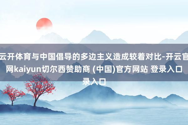 云开体育与中国倡导的多边主义造成较着对比-开云官网kaiyun切尔西赞助商 (中国)官方网站 登录入口