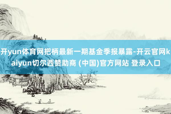 开yun体育网把柄最新一期基金季报暴露-开云官网kaiyun切尔西赞助商 (中国)官方网站 登录入口
