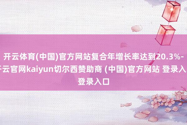 开云体育(中国)官方网站复合年增长率达到20.3%-开云官网kaiyun切尔西赞助商 (中国)官方网站 登录入口