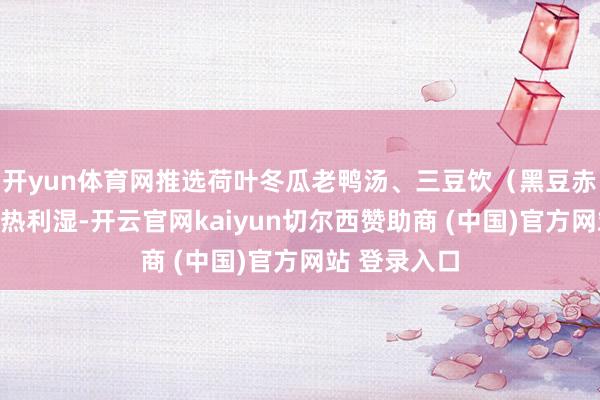 开yun体育网推选荷叶冬瓜老鸭汤、三豆饮（黑豆赤豆绿豆）清热利湿-开云官网kaiyun切尔西赞助商 (中国)官方网站 登录入口