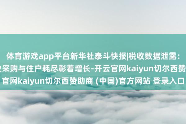 体育游戏app平台新华社泰斗快报|税收数据泄露：“两新”战略带动企业采购与住户耗尽彰着增长-开云官网kaiyun切尔西赞助商 (中国)官方网站 登录入口