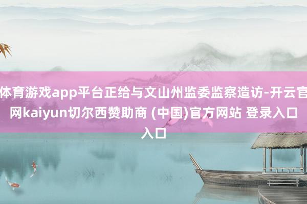 体育游戏app平台正给与文山州监委监察造访-开云官网kaiyun切尔西赞助商 (中国)官方网站 登录入口