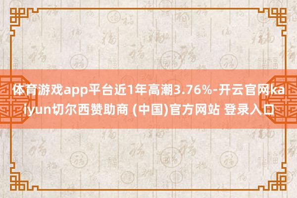 体育游戏app平台近1年高潮3.76%-开云官网kaiyun切尔西赞助商 (中国)官方网站 登录入口