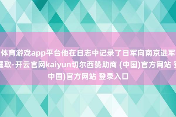 体育游戏app平台他在日志中记录了日军向南京进军途中的攫取-开云官网kaiyun切尔西赞助商 (中国)官方网站 登录入口