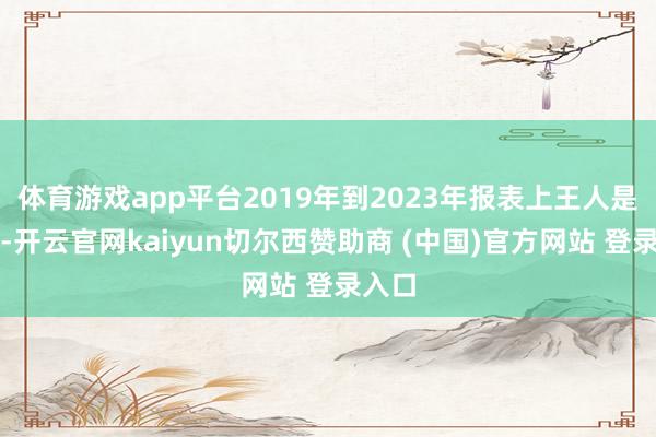 体育游戏app平台2019年到2023年报表上王人是盈利-开云官网kaiyun切尔西赞助商 (中国)官方网站 登录入口